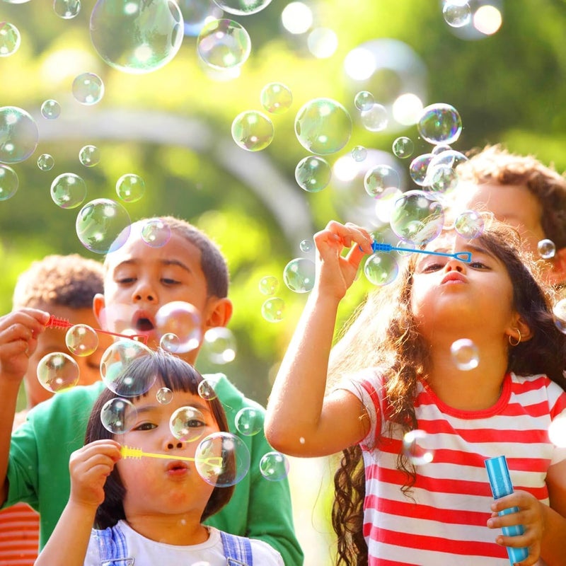 ST ZONE Dinosaur Bubble Wands 24 Pack Colorful Dino Bubble Toys for Kids, Party Favors for Birthdays, Outdoor Summer Fun, Dinosaur Party Supplies - Image 4